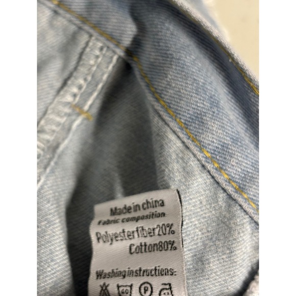 Current Women's Distressed Light Wash Denim Vest Frayed Sleeveless L NWT - Picture 5 of 5